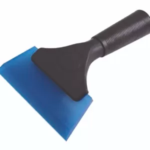 Espátula de goma azul con mango plastico