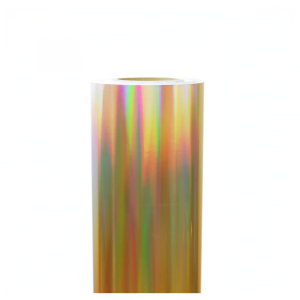 Holograma print effect clear / gold
