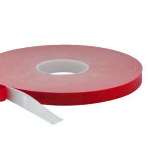 Cinta de espuma blanca 10 mm x33 m (liner rojo) 1,5 mm espesor